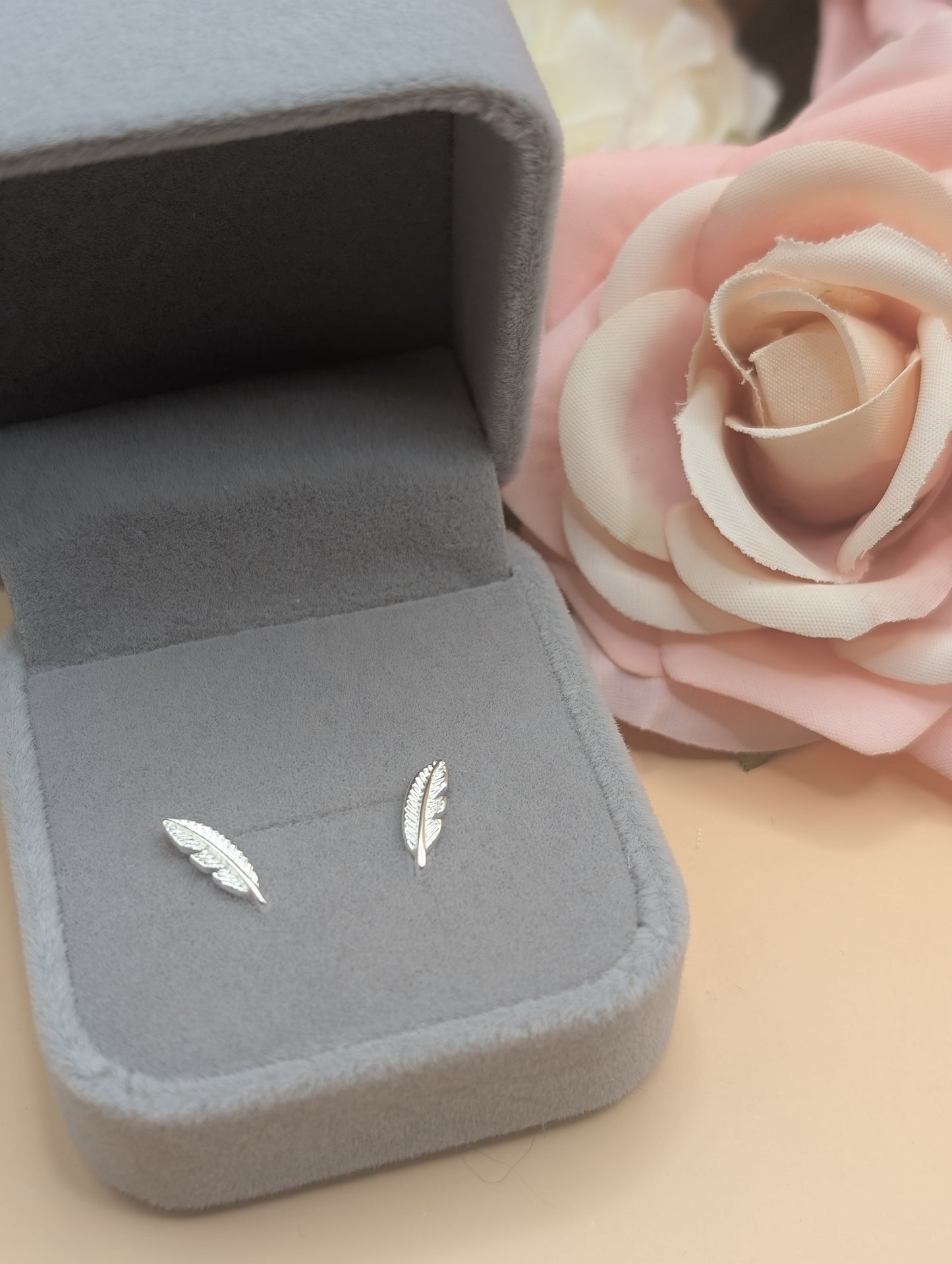 Sterling Silver feather Studs