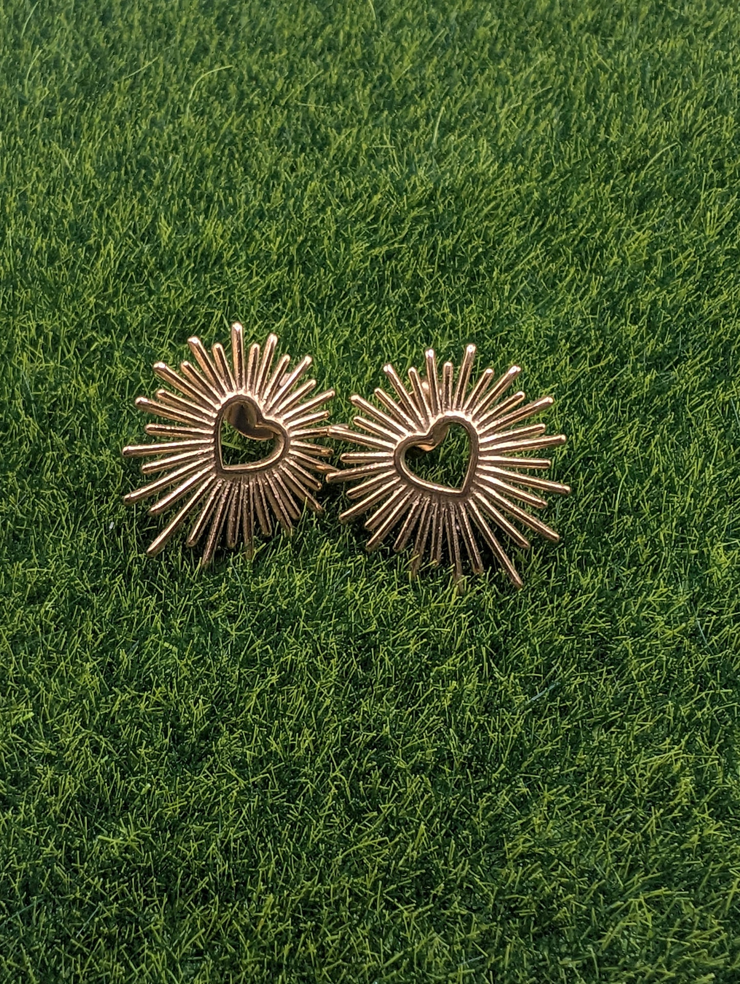 Moonburst Yellow Gold Stud Earrings
