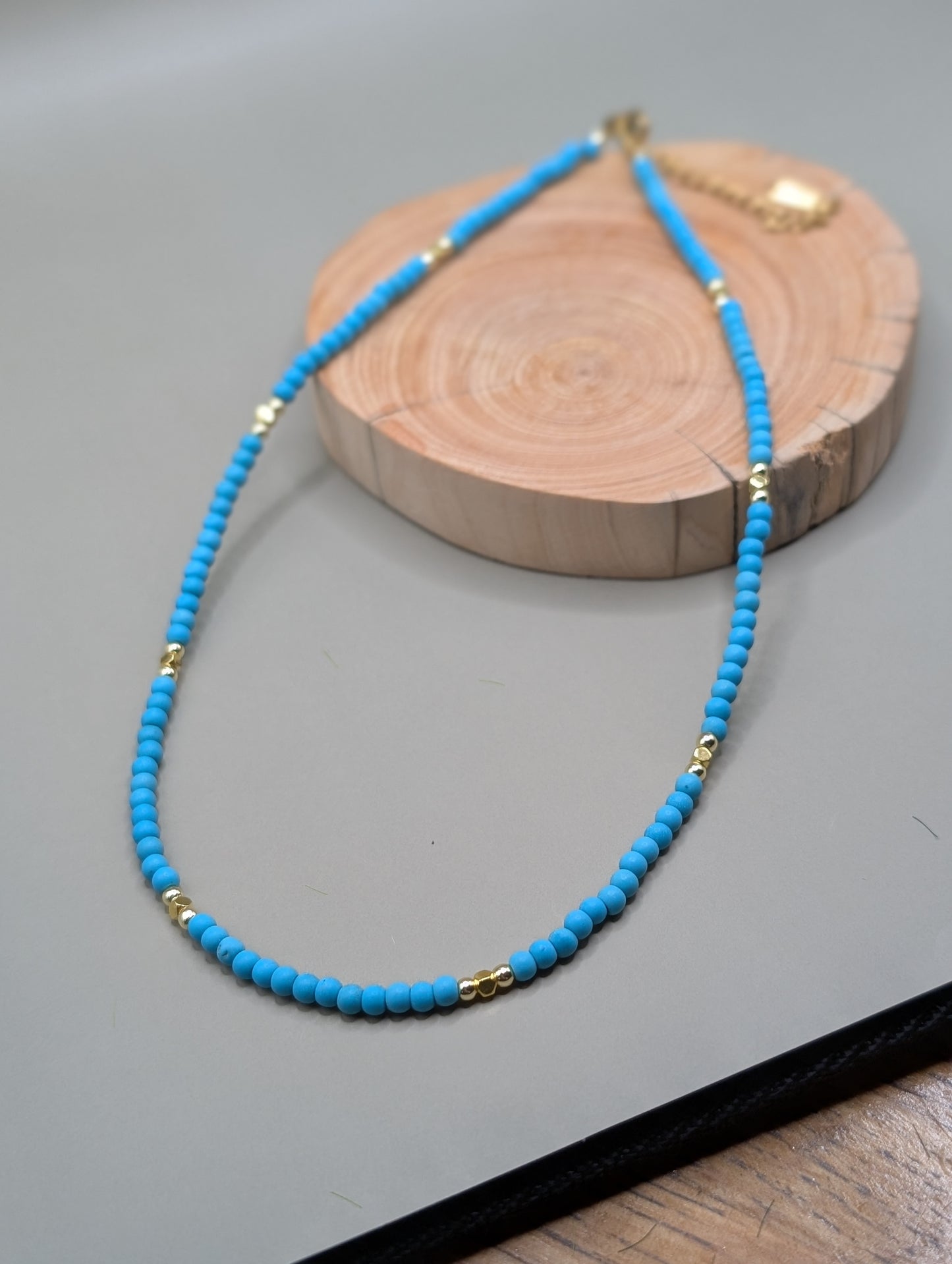 Beaded Turquoise Choker Necklace