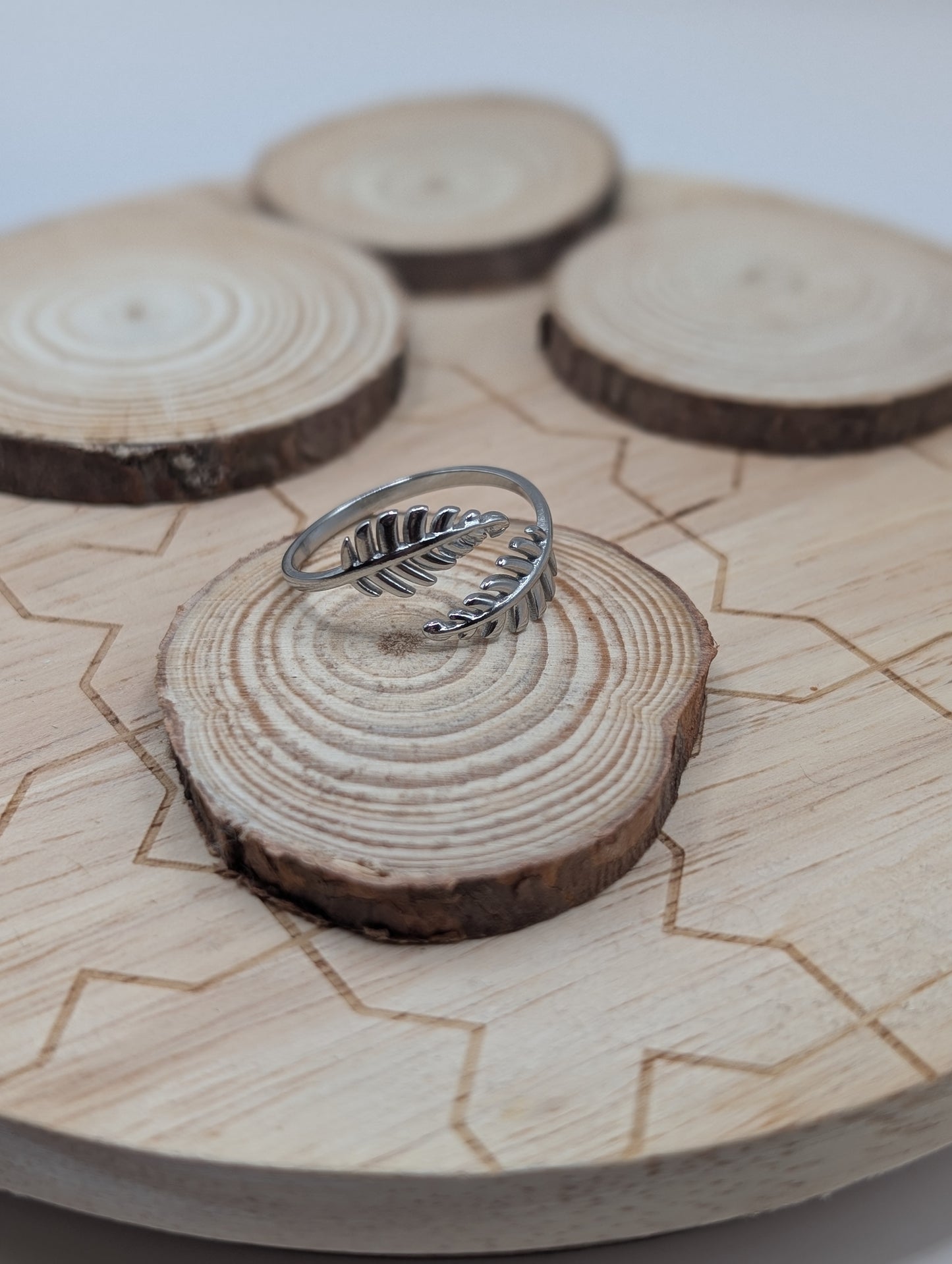 Olive Vine Adjustable Silver & Gold Rings