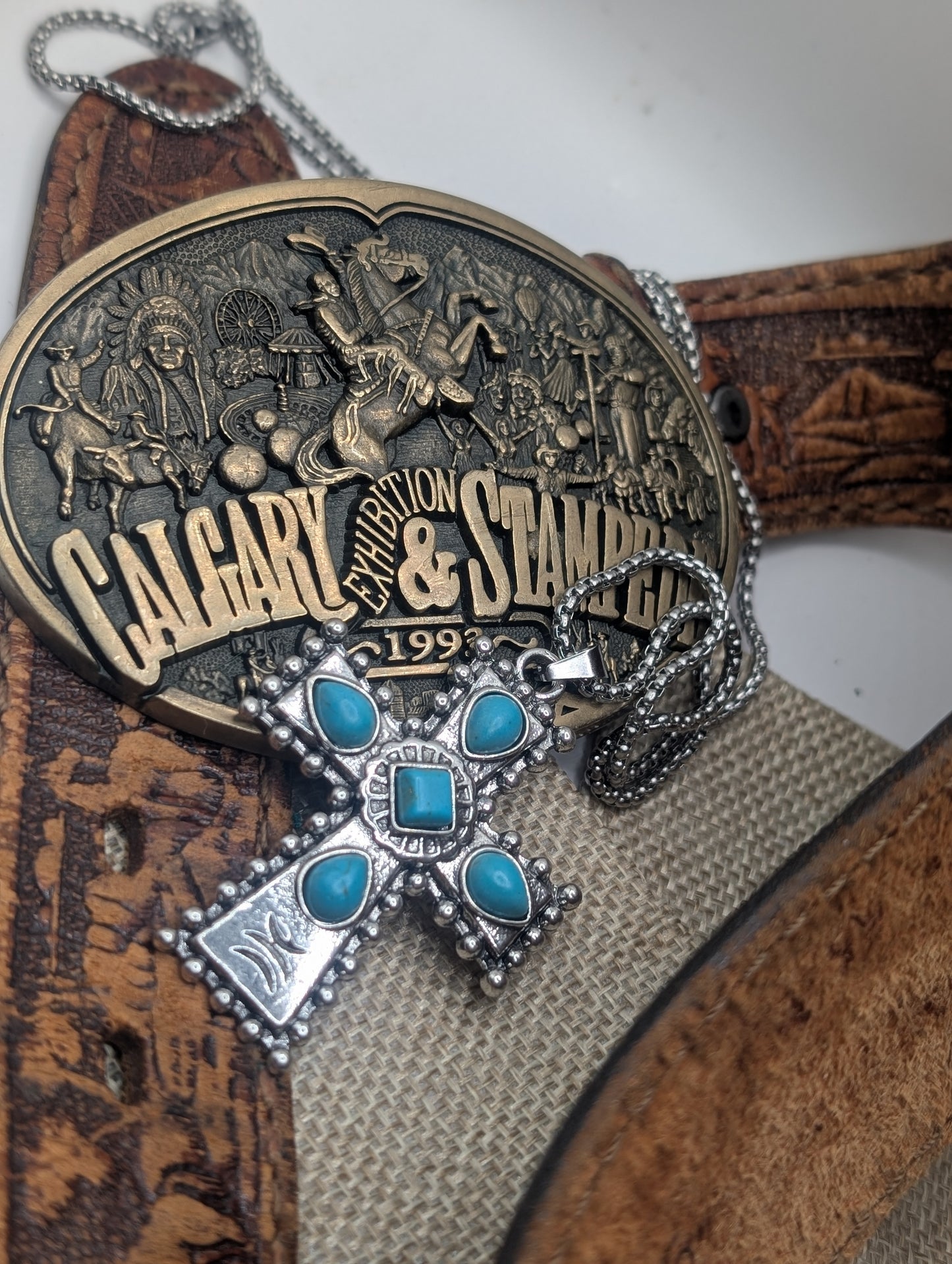 Turquoise Cross Necklace