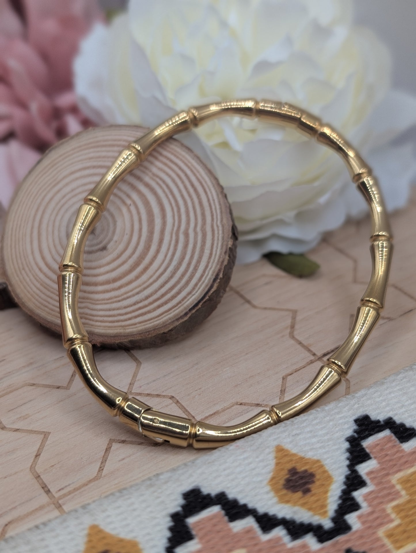 Bamboo Hinged Bangle