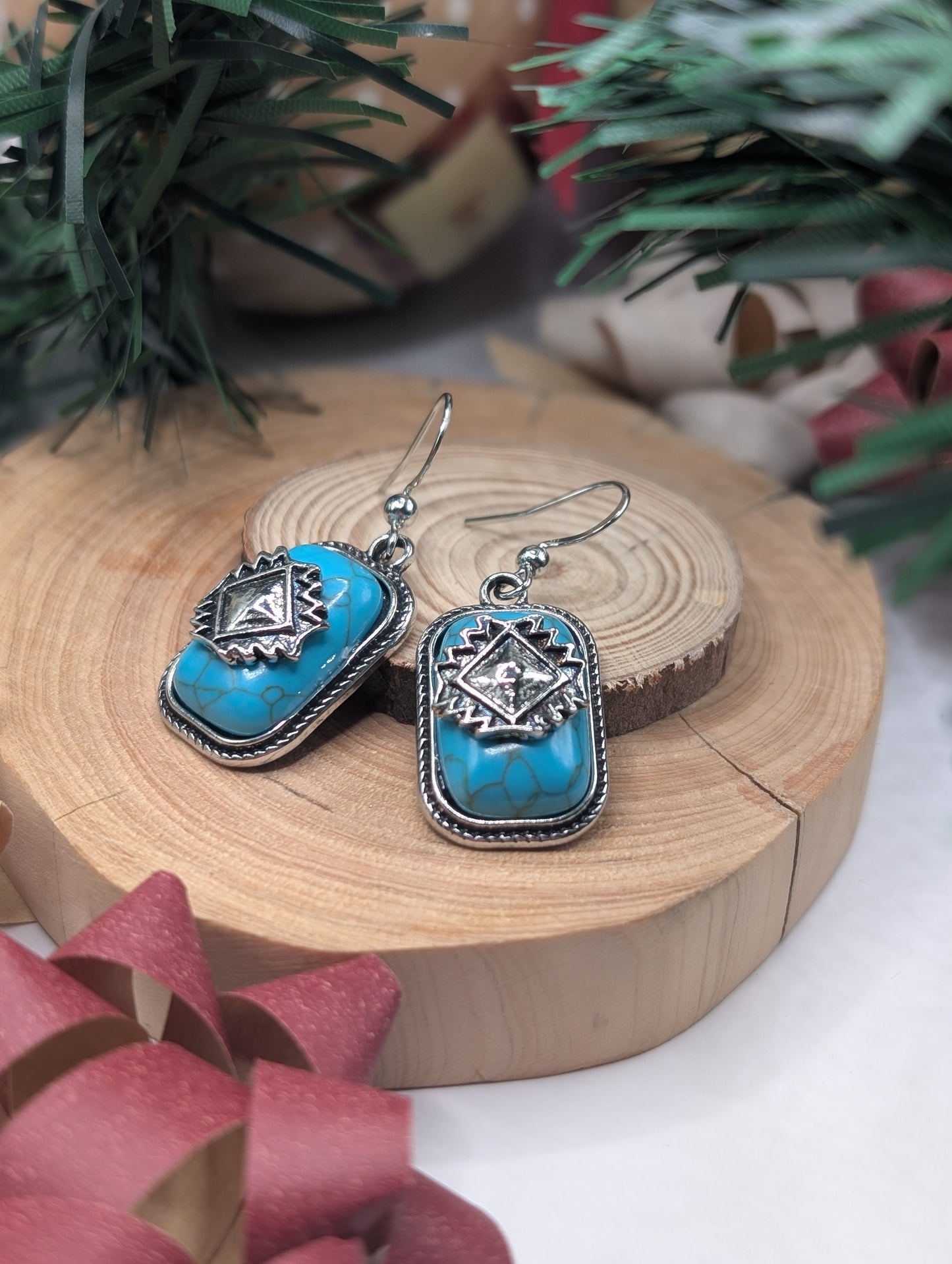 Aces High Turquoise Earrings
