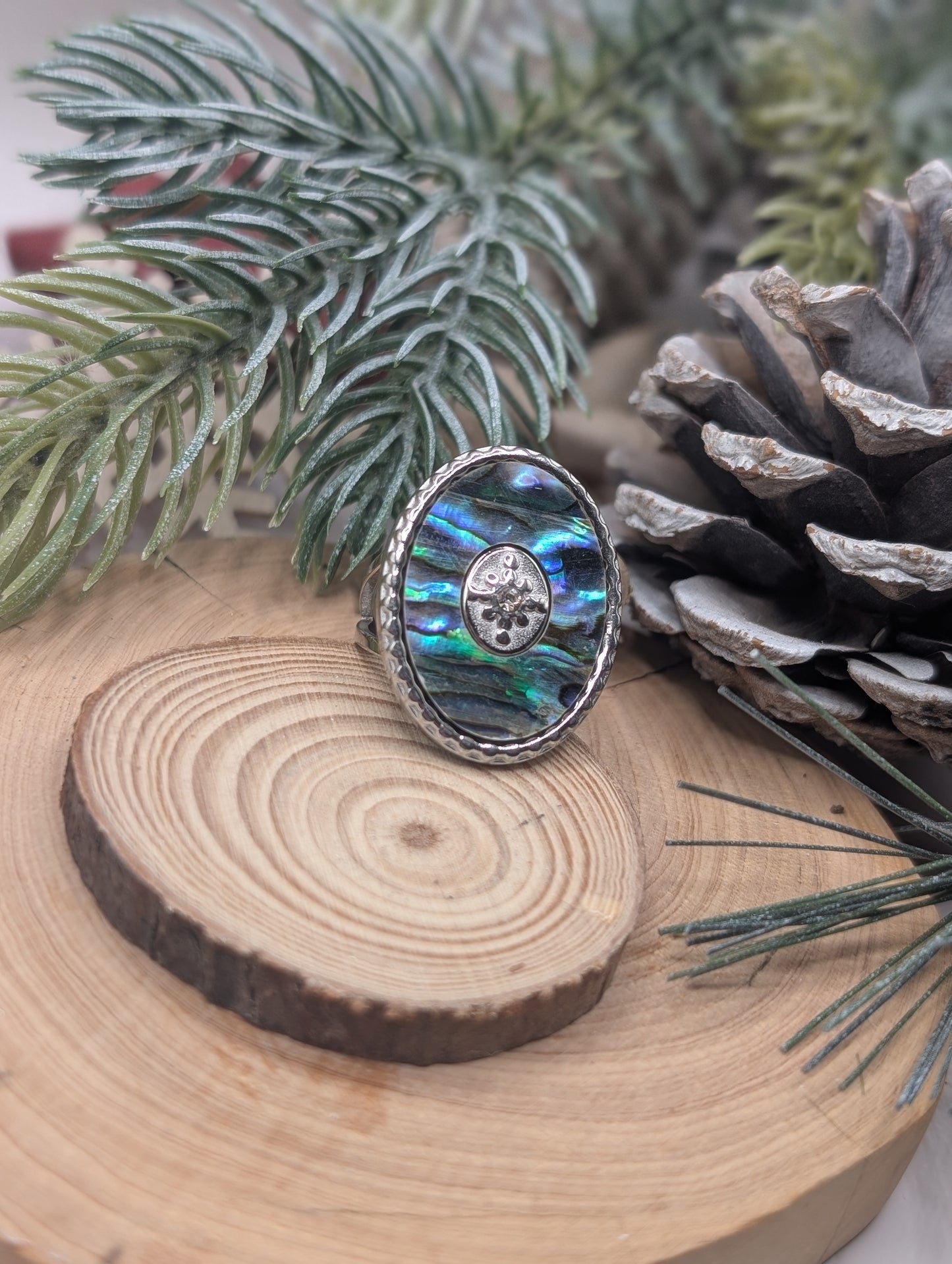 Silver Shell Concho ring