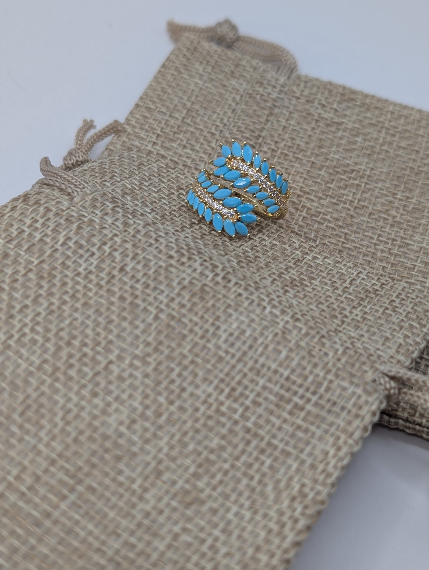 Turquoise cluster ring