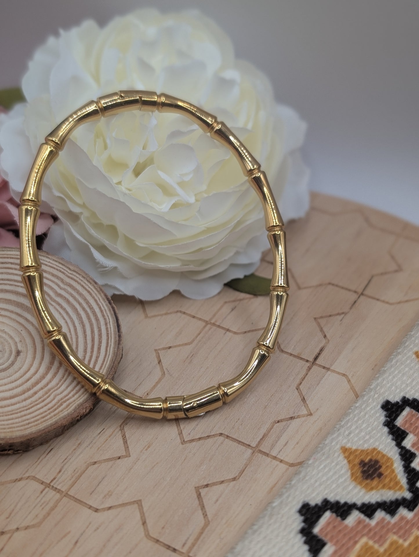 Bamboo Hinged Bangle