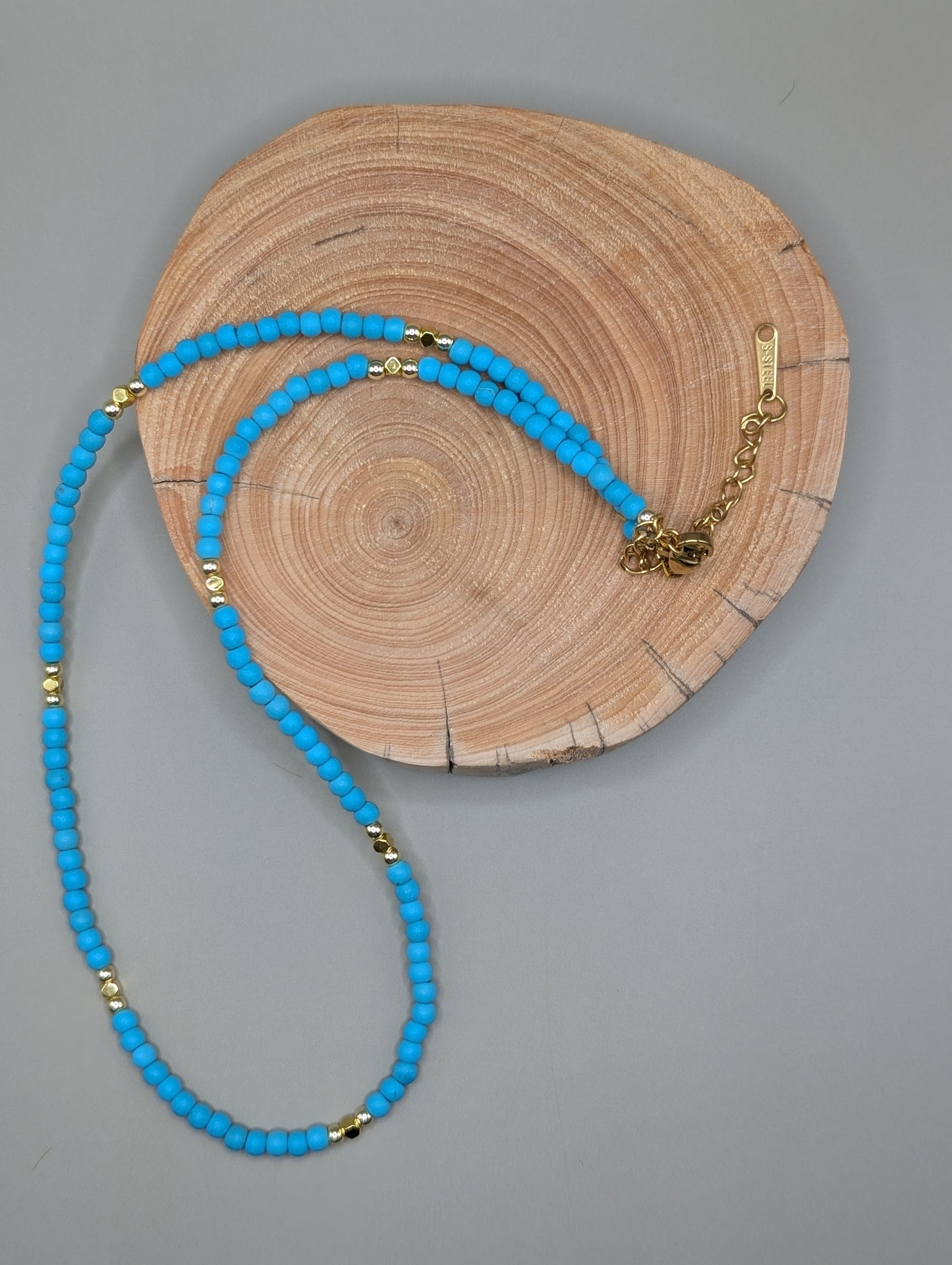 Beaded Turquoise Choker Necklace