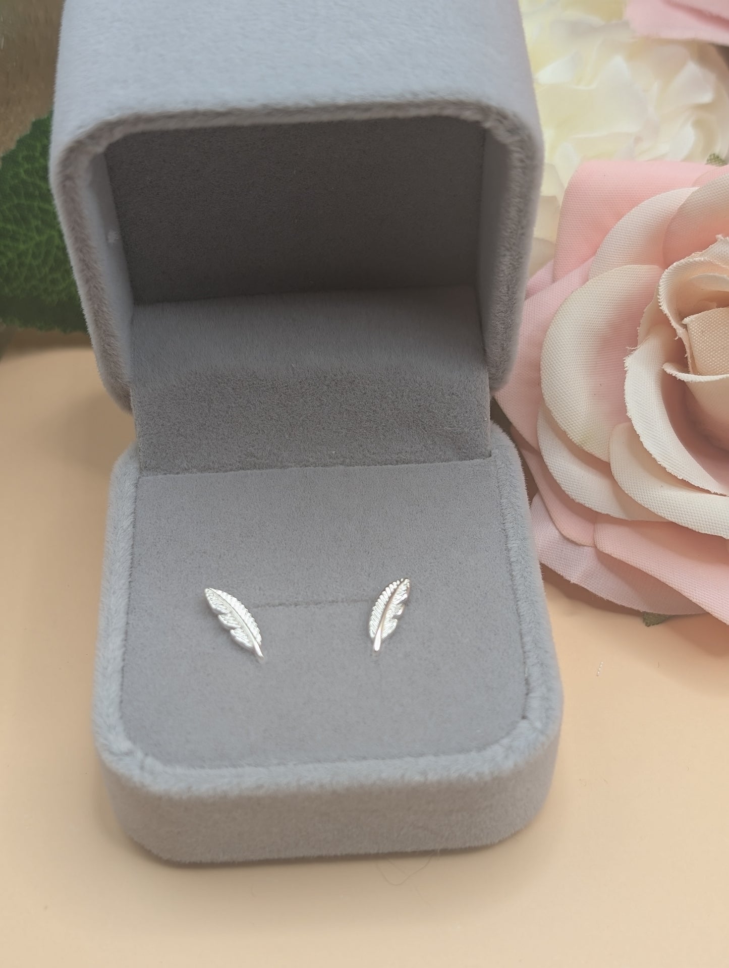Sterling Silver feather Studs