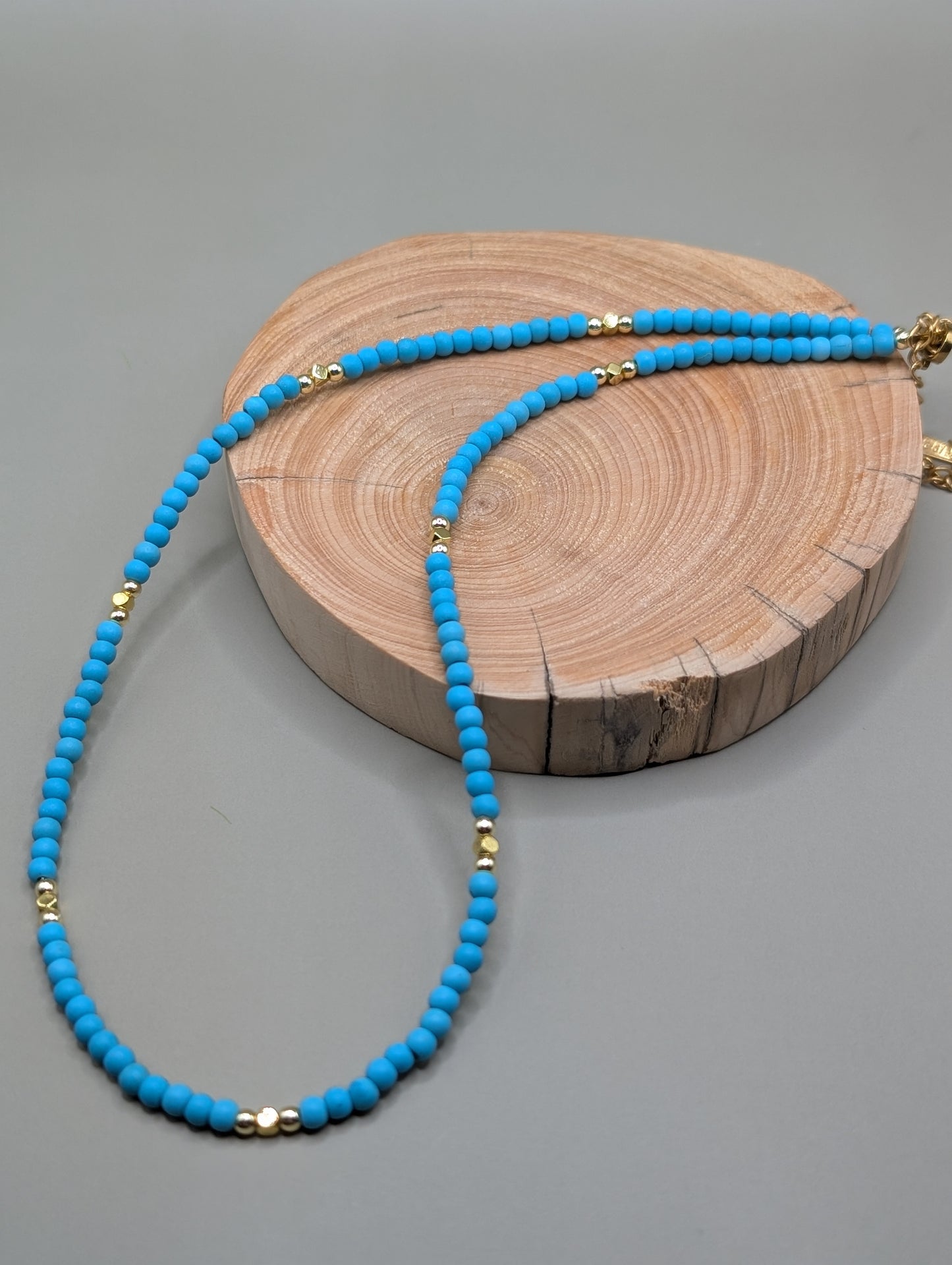 Beaded Turquoise Choker Necklace