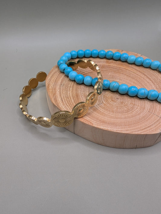 Concho disc Bangle