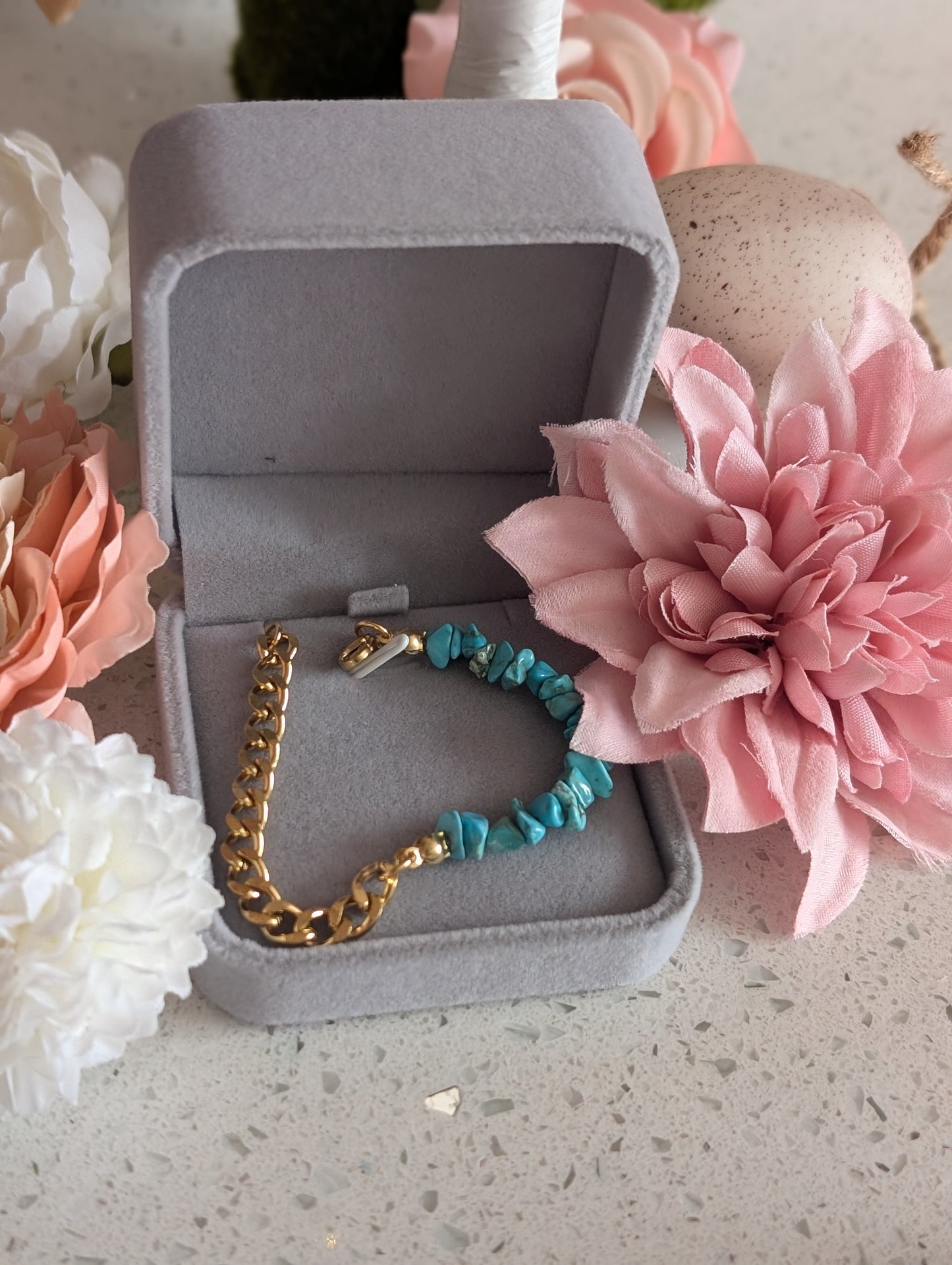 Turquoise Stone Tarnish Free Bracelet