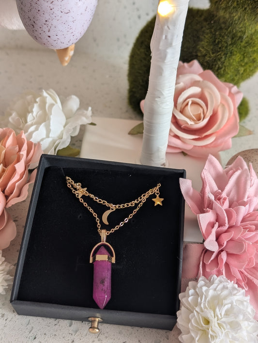 Amethyst Layered Crystal Necklace