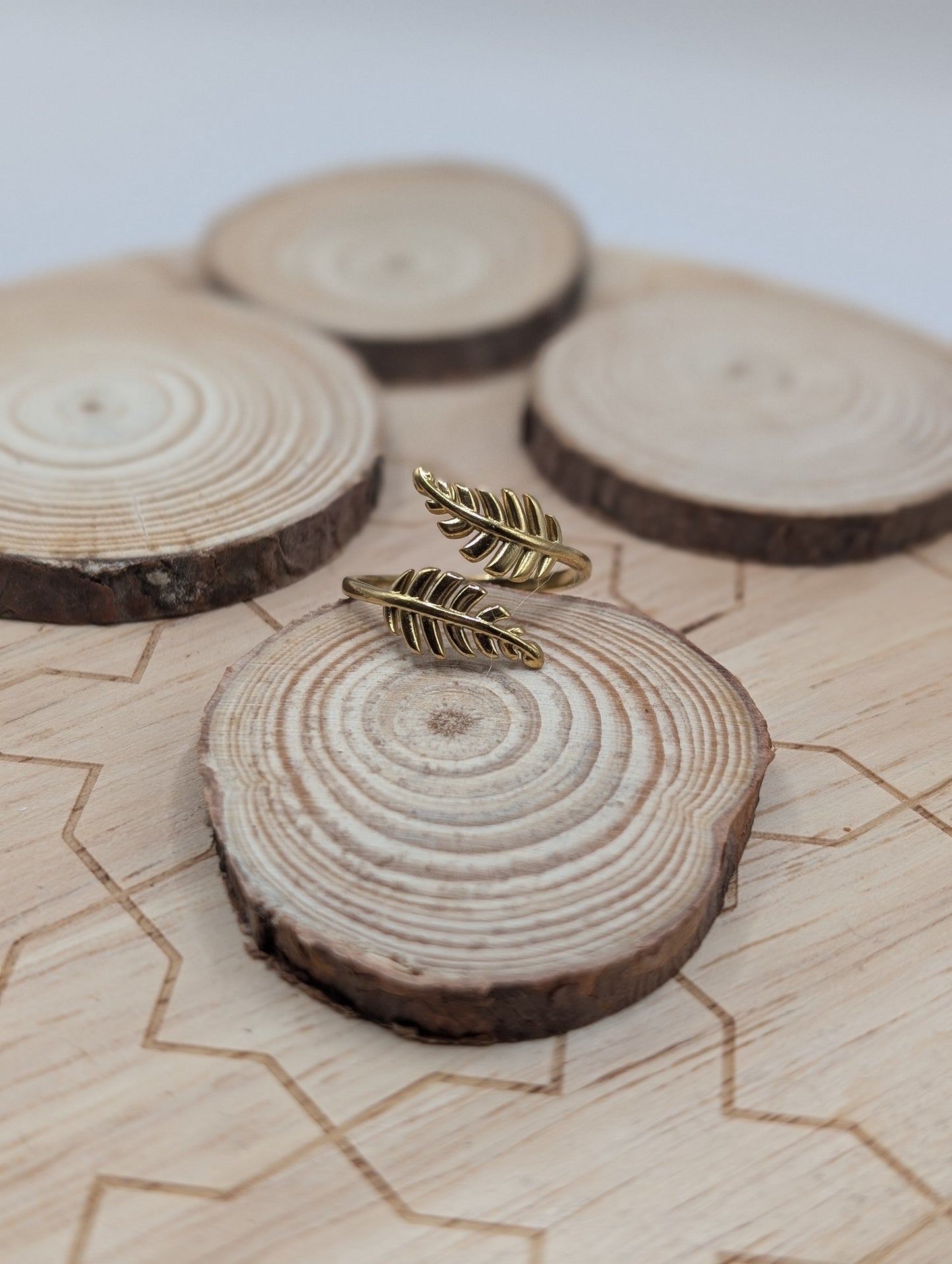 Olive Vine Adjustable Silver & Gold Rings