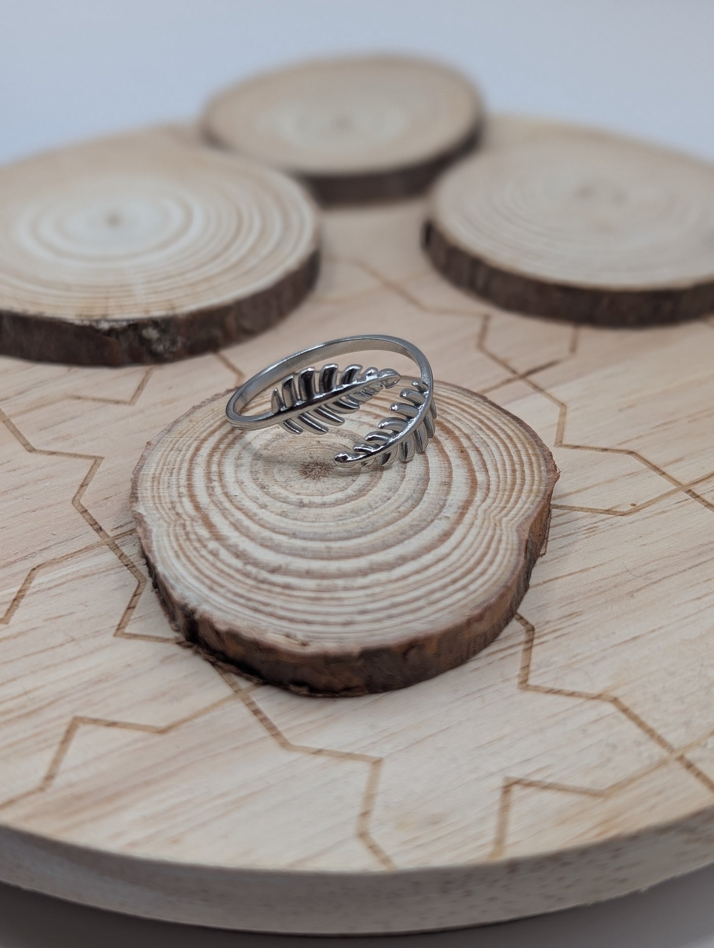 Olive Vine Adjustable Silver & Gold Rings