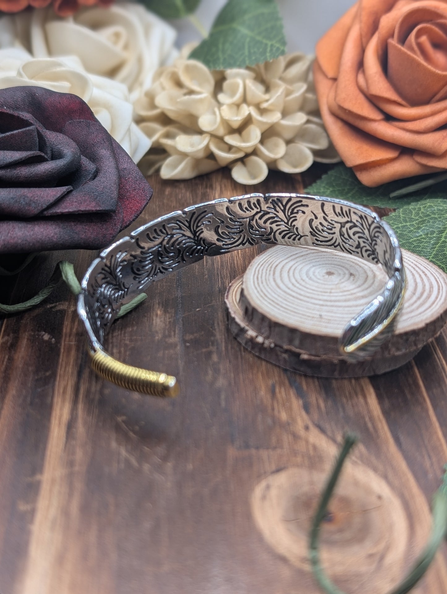 Aged Feather Bangle