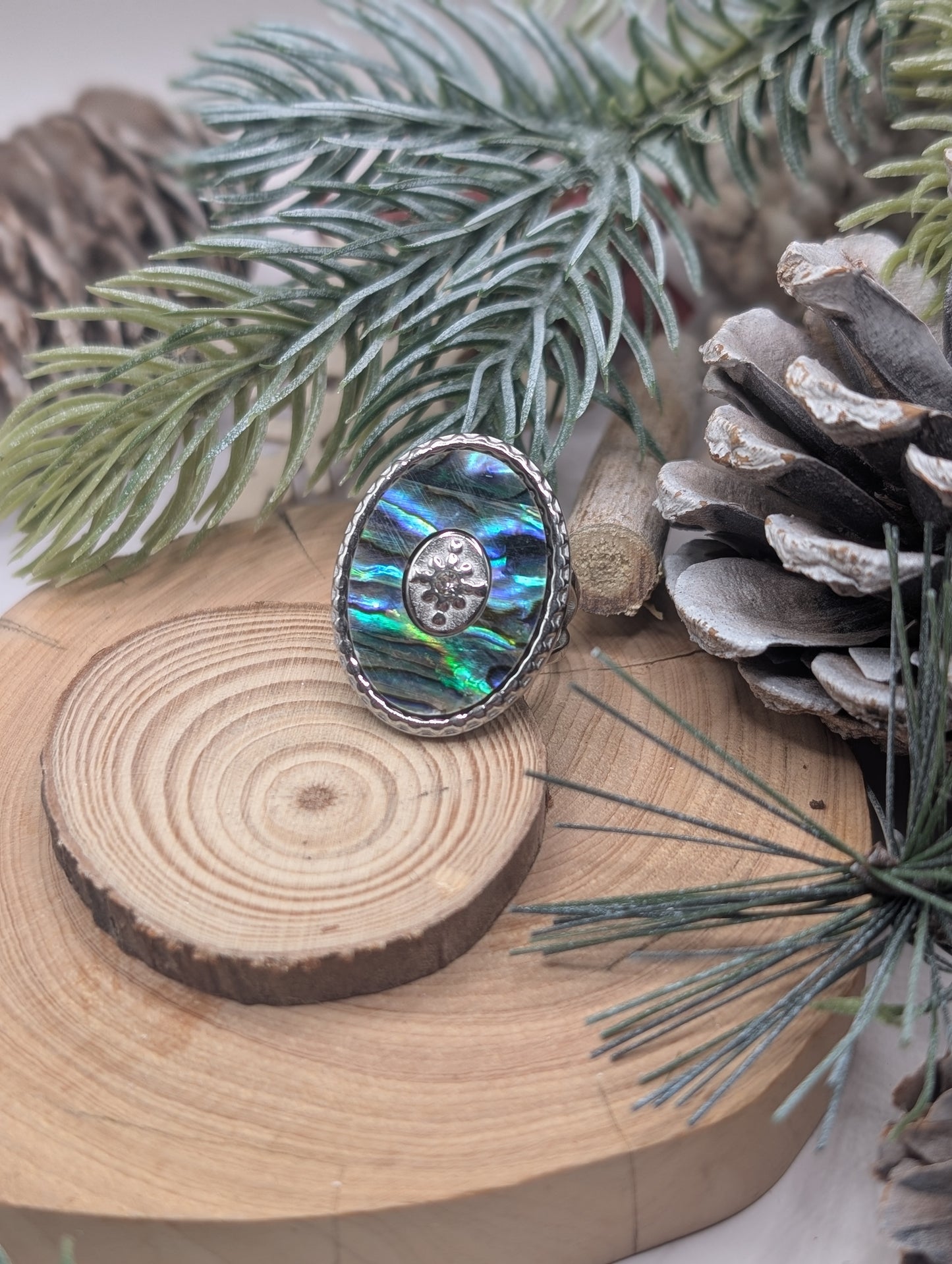 Silver Shell Concho ring