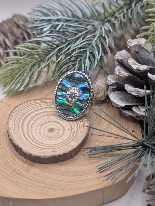 Silver Shell Concho ring