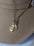Corral charm necklace gold