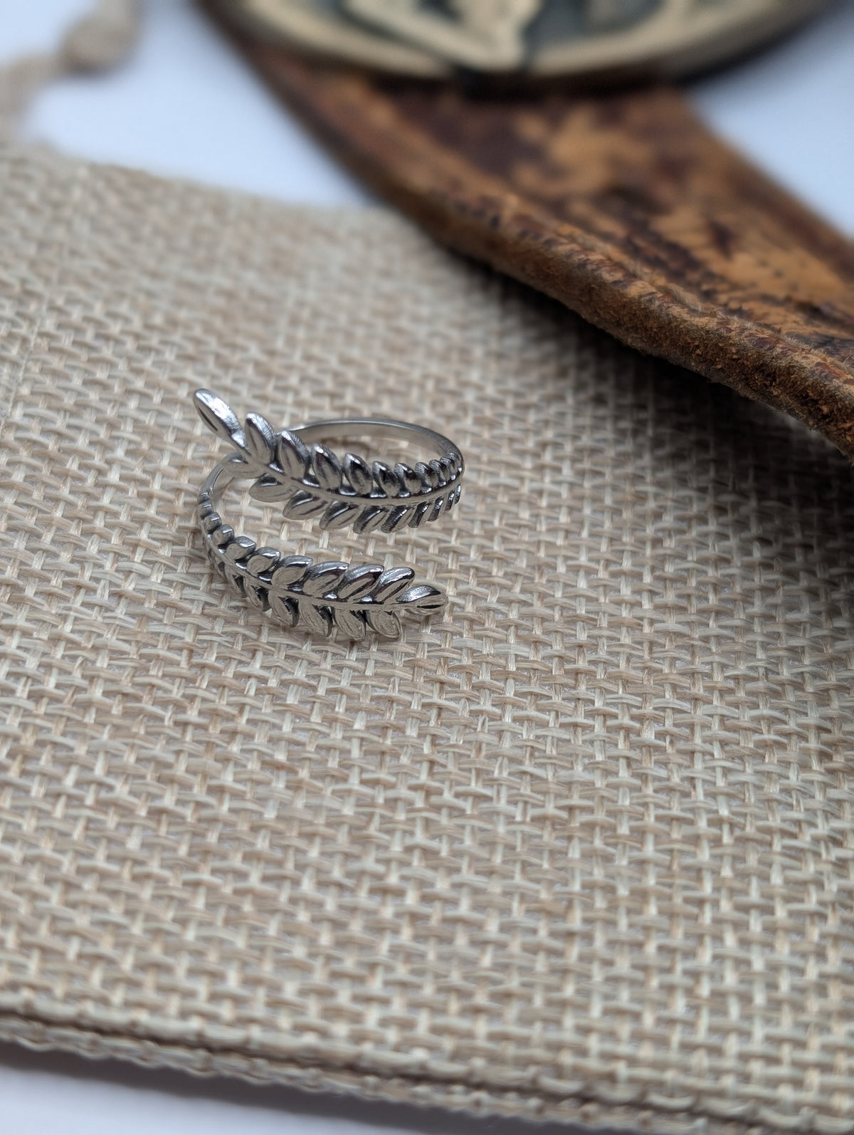 Olive Vine Adjustable Silver & Gold Rings