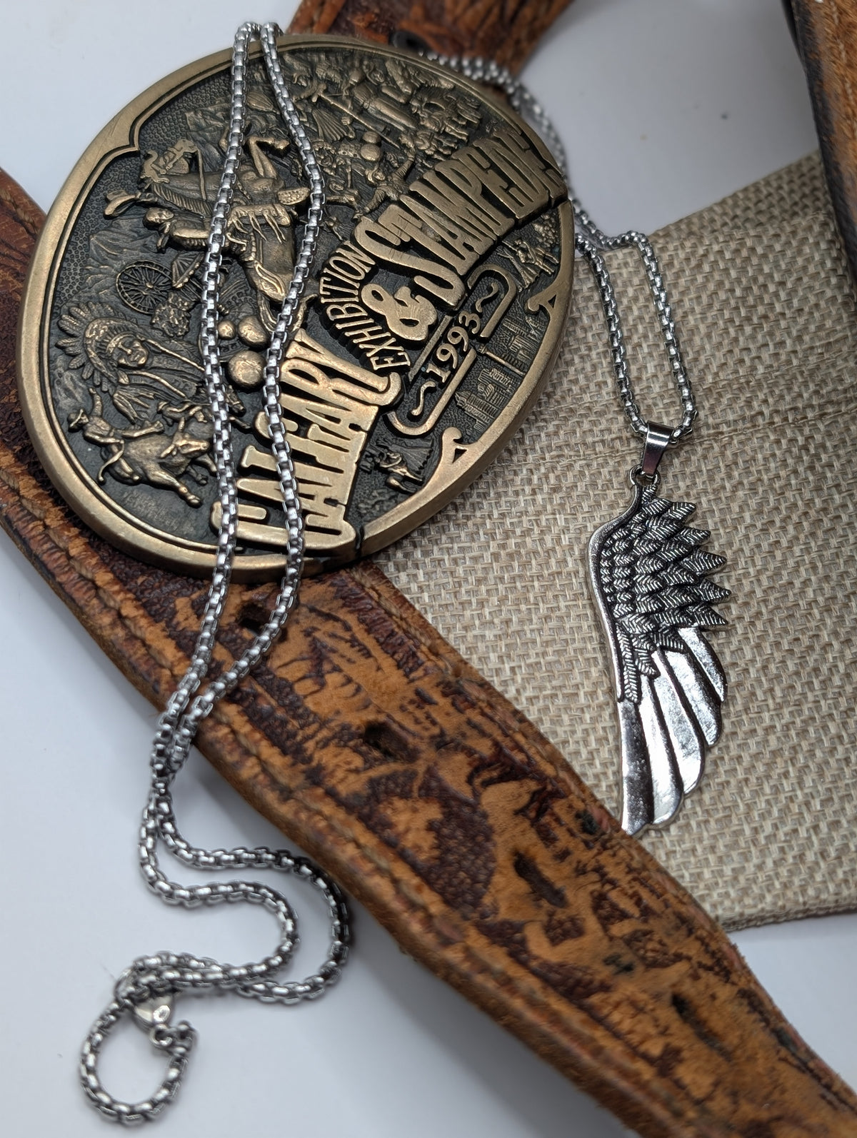 Large Single Feather Necklace