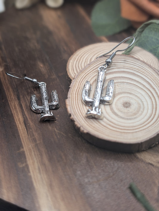 Cactus drop earrings