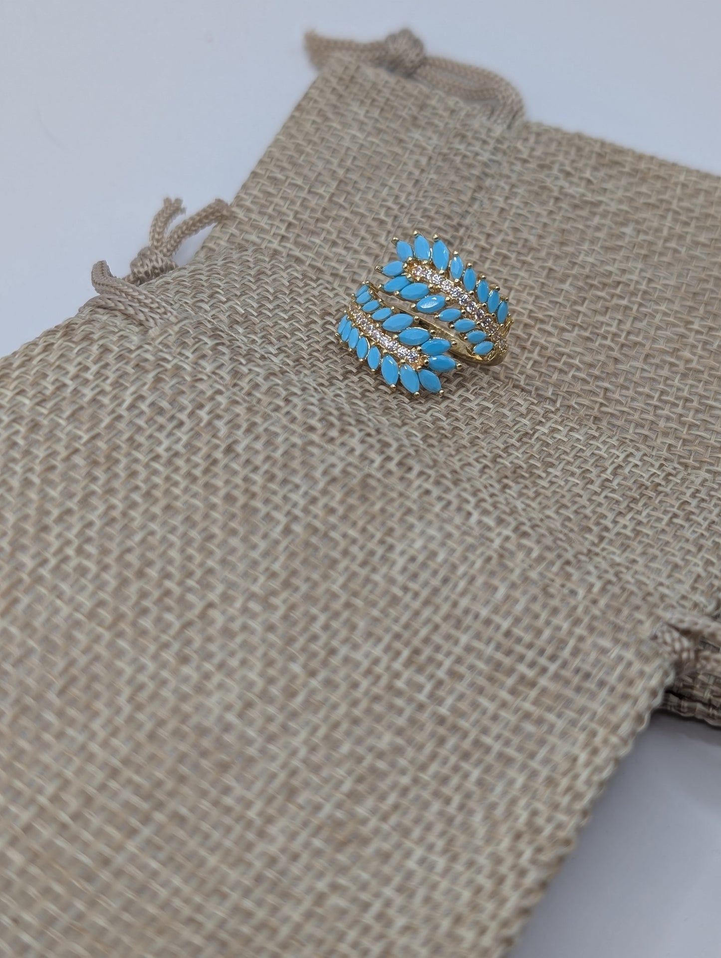 Turquoise cluster ring