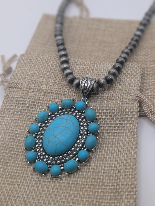 Turquoise Beaded Necklace