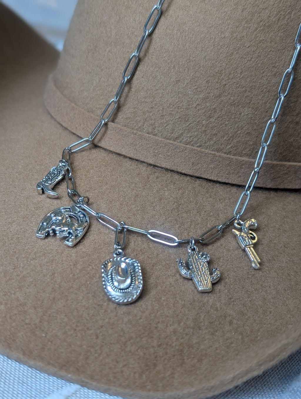 Silver Corral Charm Necklace