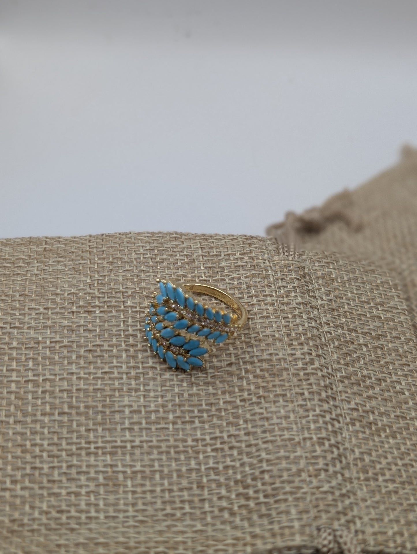 Turquoise cluster ring