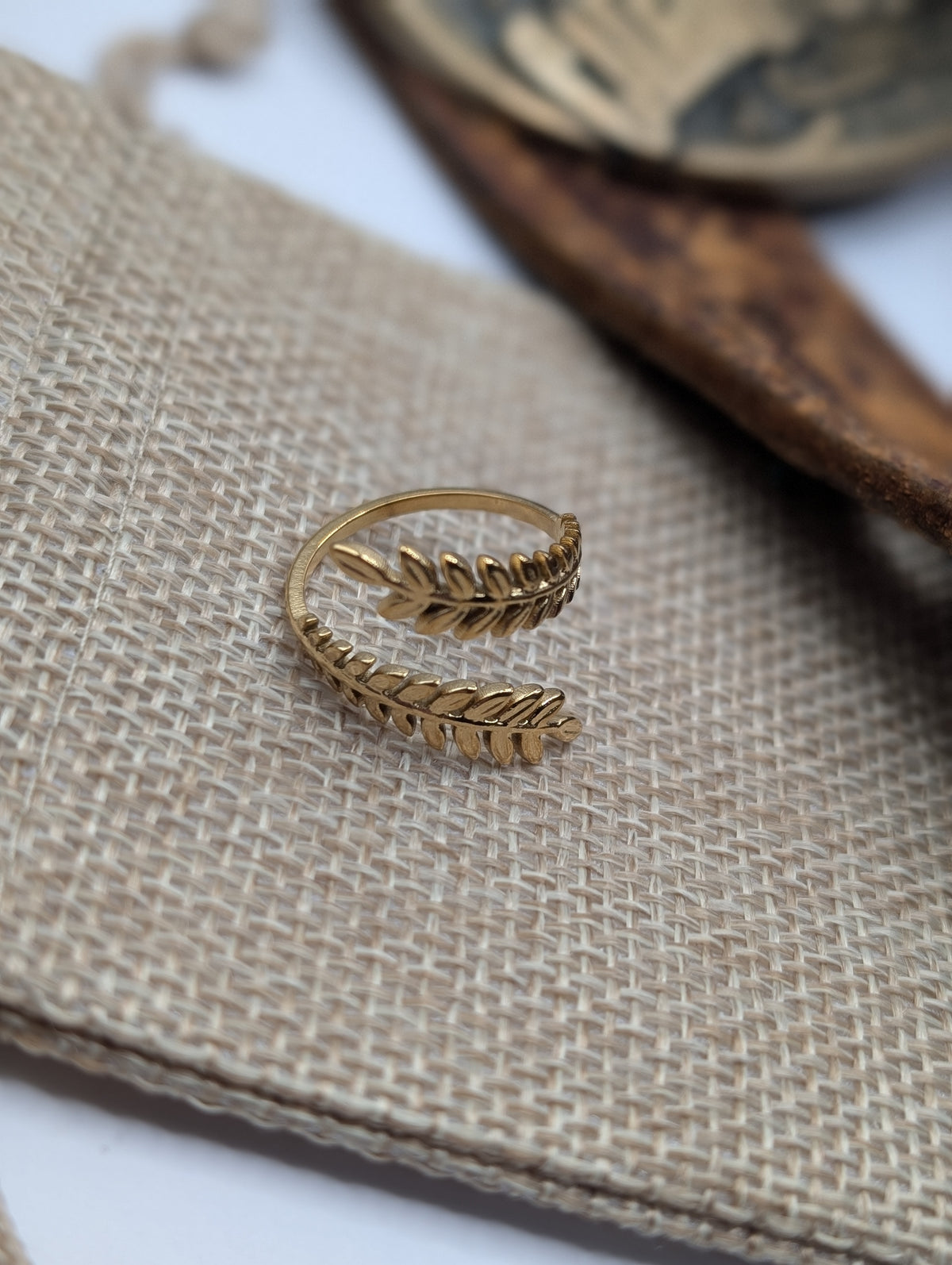 Olive Vine Adjustable Silver & Gold Rings
