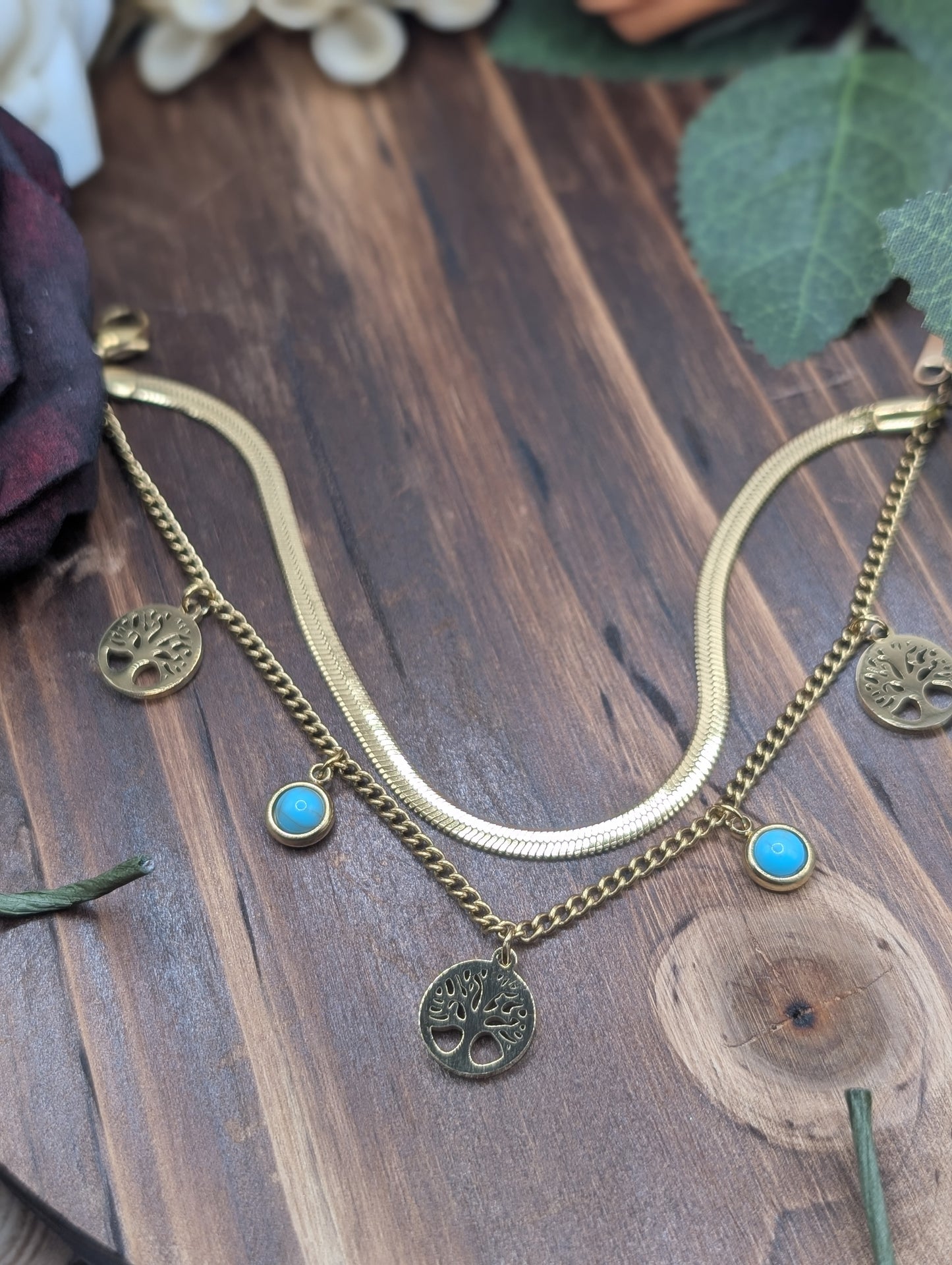 Turquoise Tree of Life Bracelet