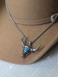 Turquoise Longhorn Chunky Pendant