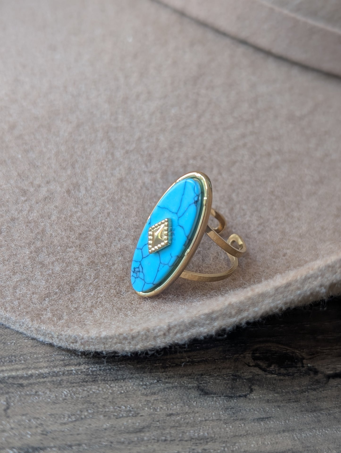 Gold Turquoise Ring