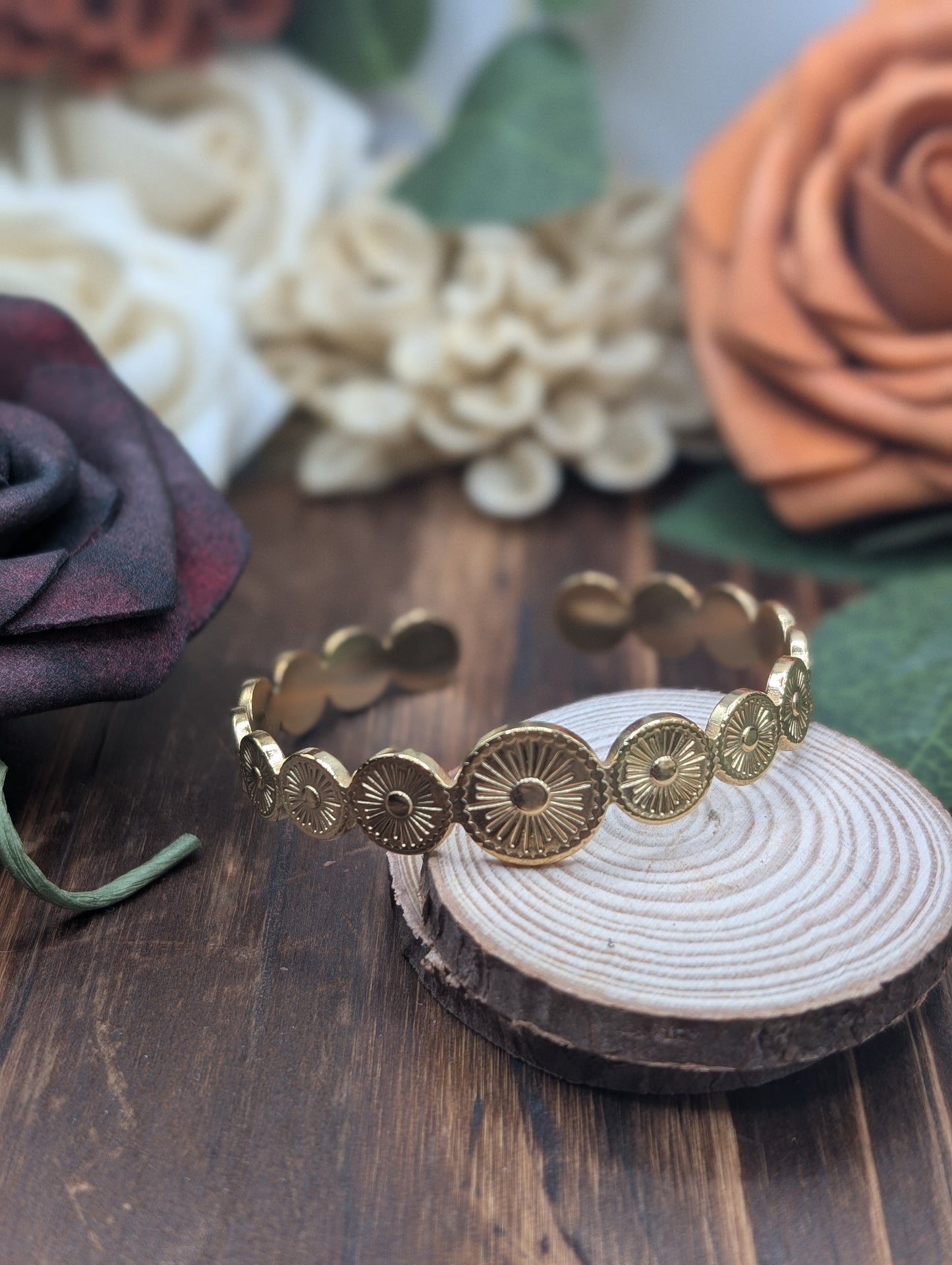 Concho disc Bangle