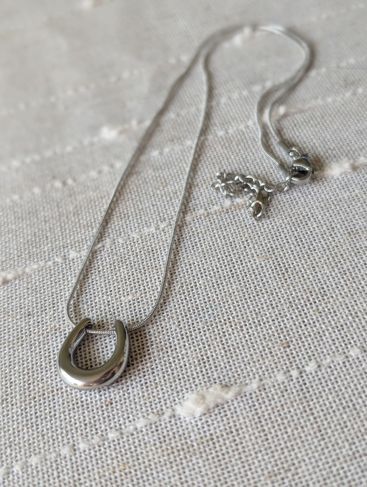 Bullseye horseshoe necklace
