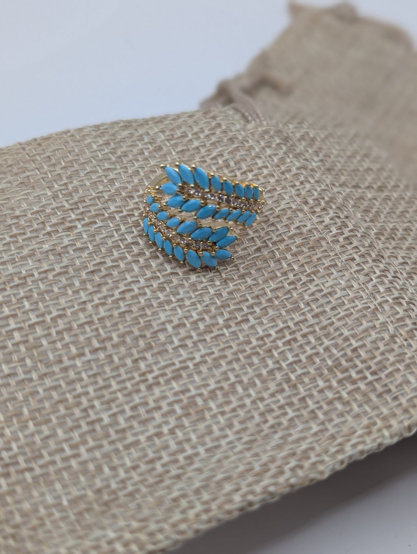 Turquoise cluster ring