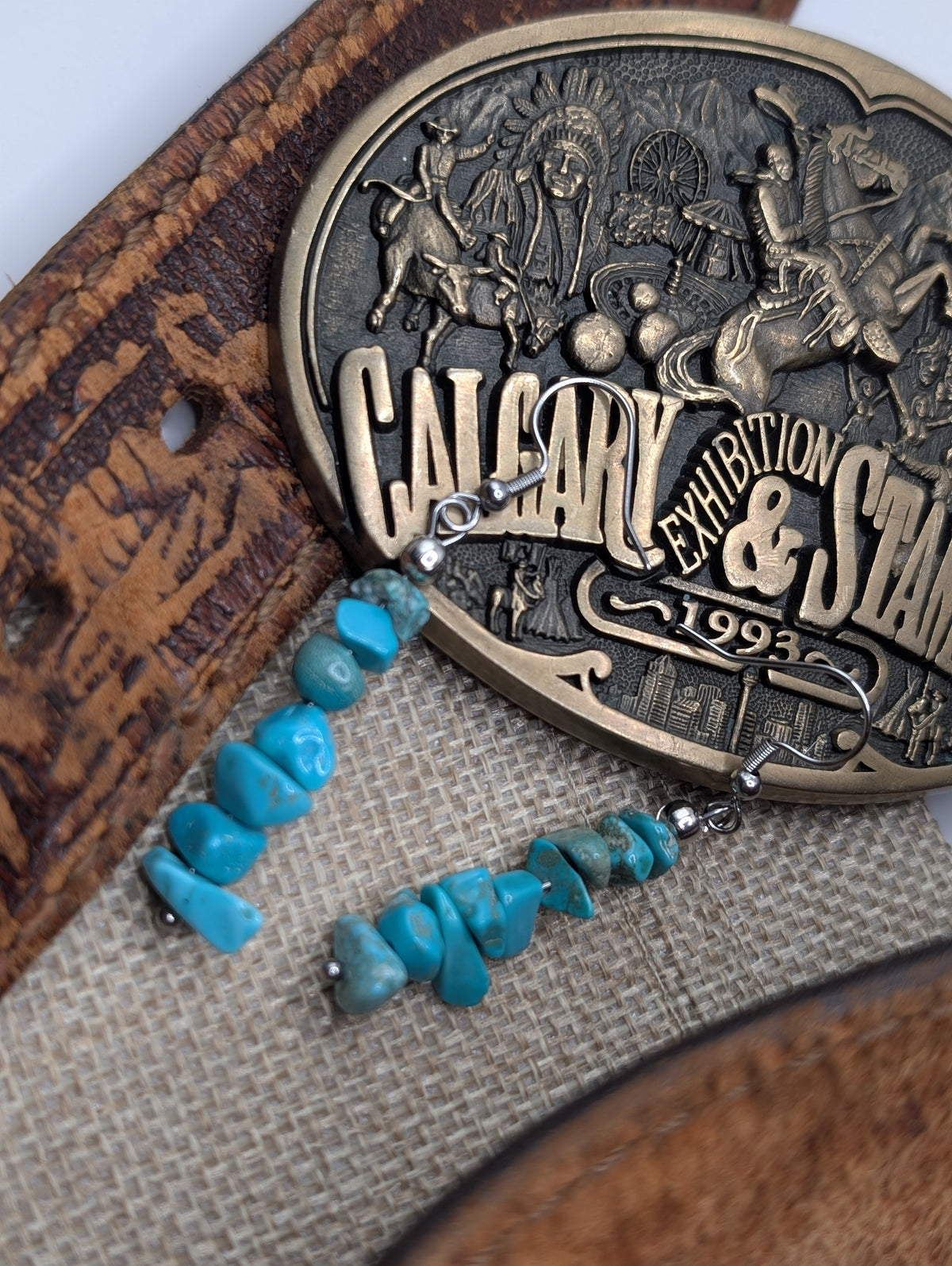 Turquoise Stone Drop Earrings