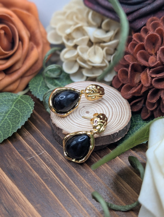 Onyx drop Earrings