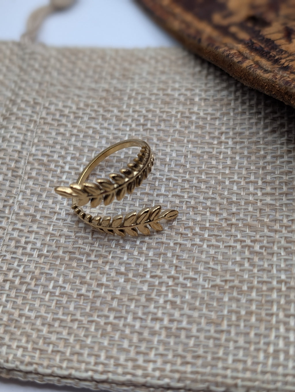 Olive Vine Adjustable Silver & Gold Rings