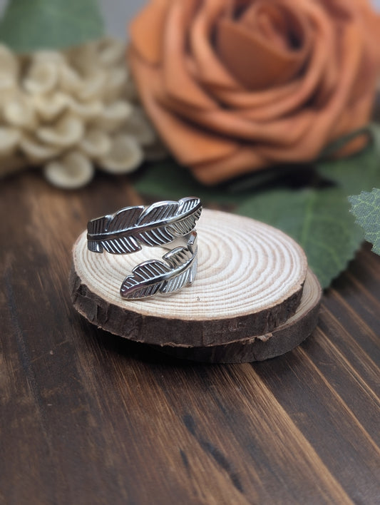 Silver Thrasher Adjustable Wrap Ring