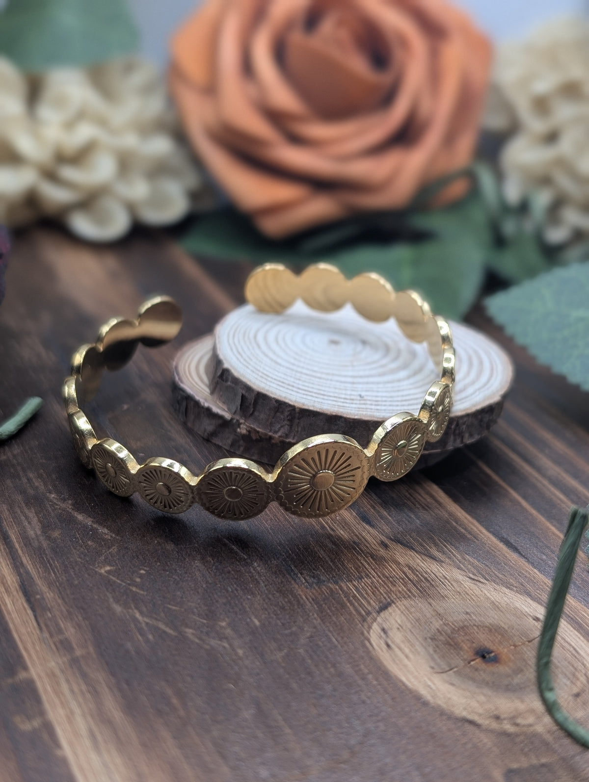 Concho disc Bangle
