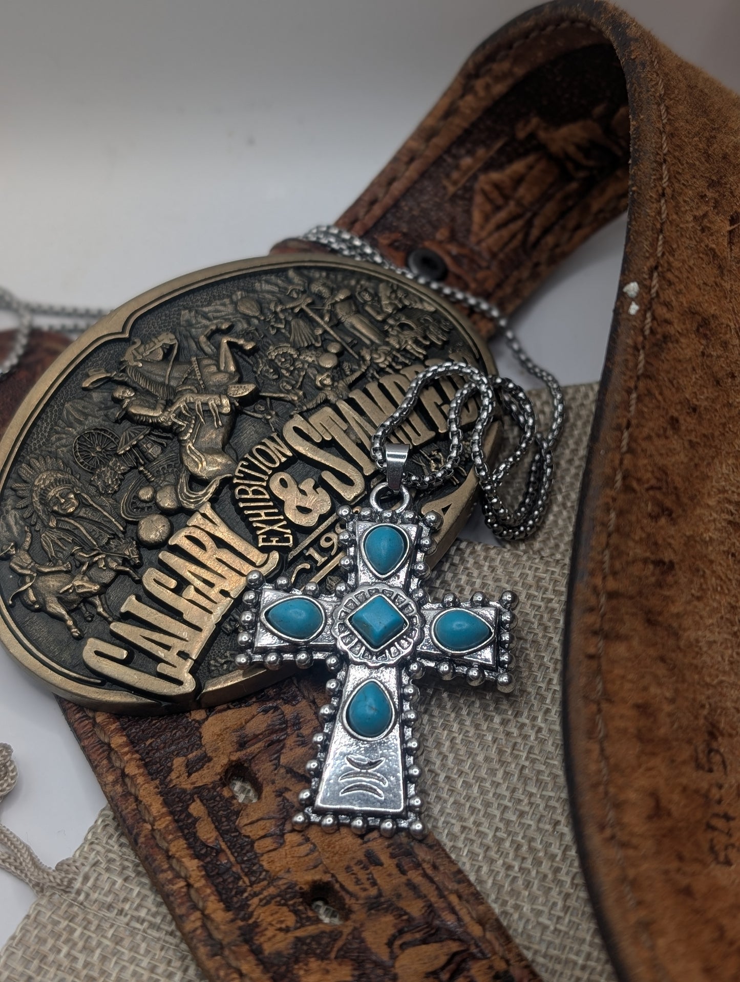 Turquoise Cross Necklace