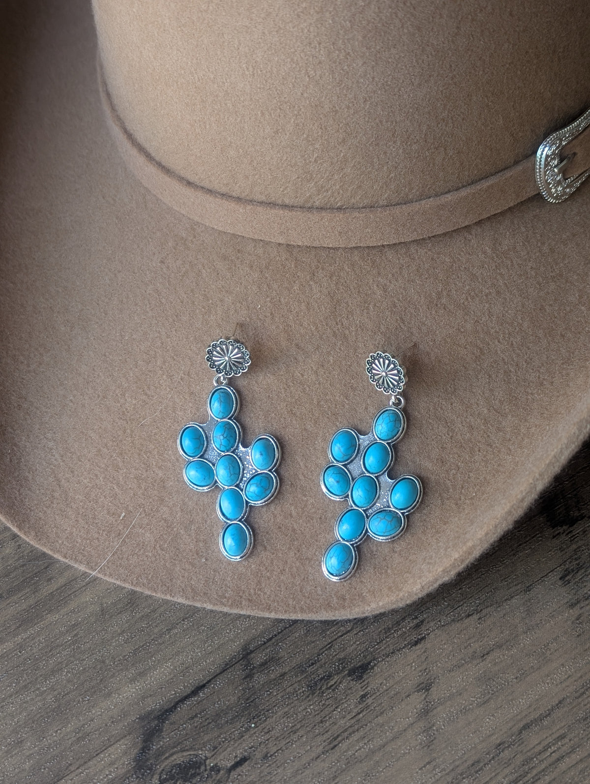 Cactus Turquoise Drop Earrings