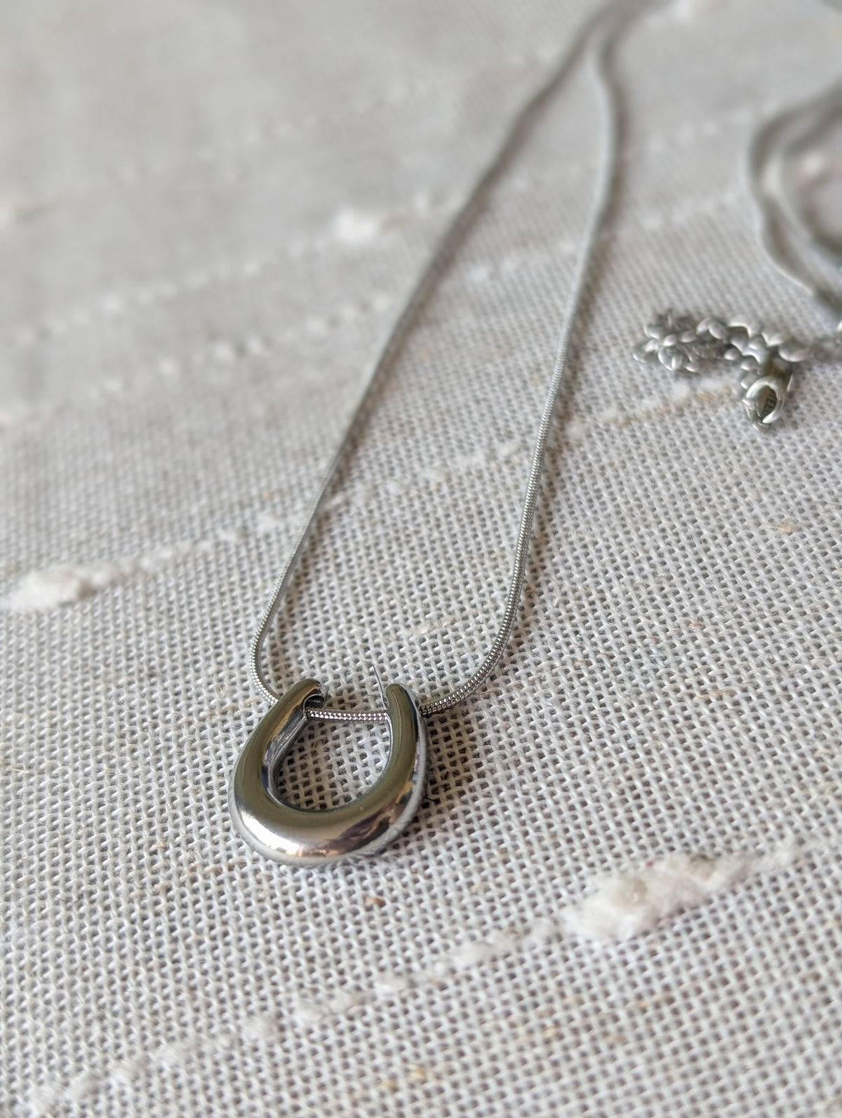 Bullseye horseshoe necklace