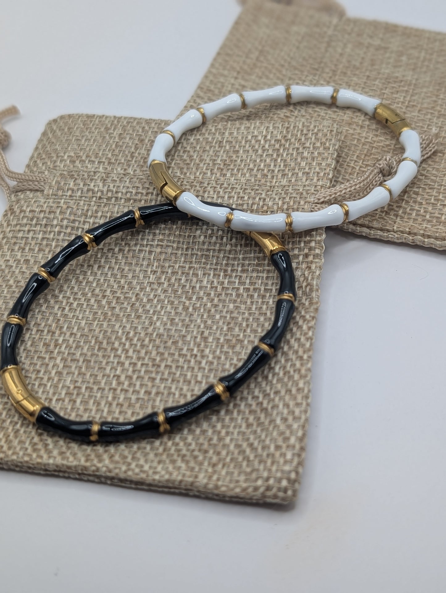 Enamel bamboo bangle