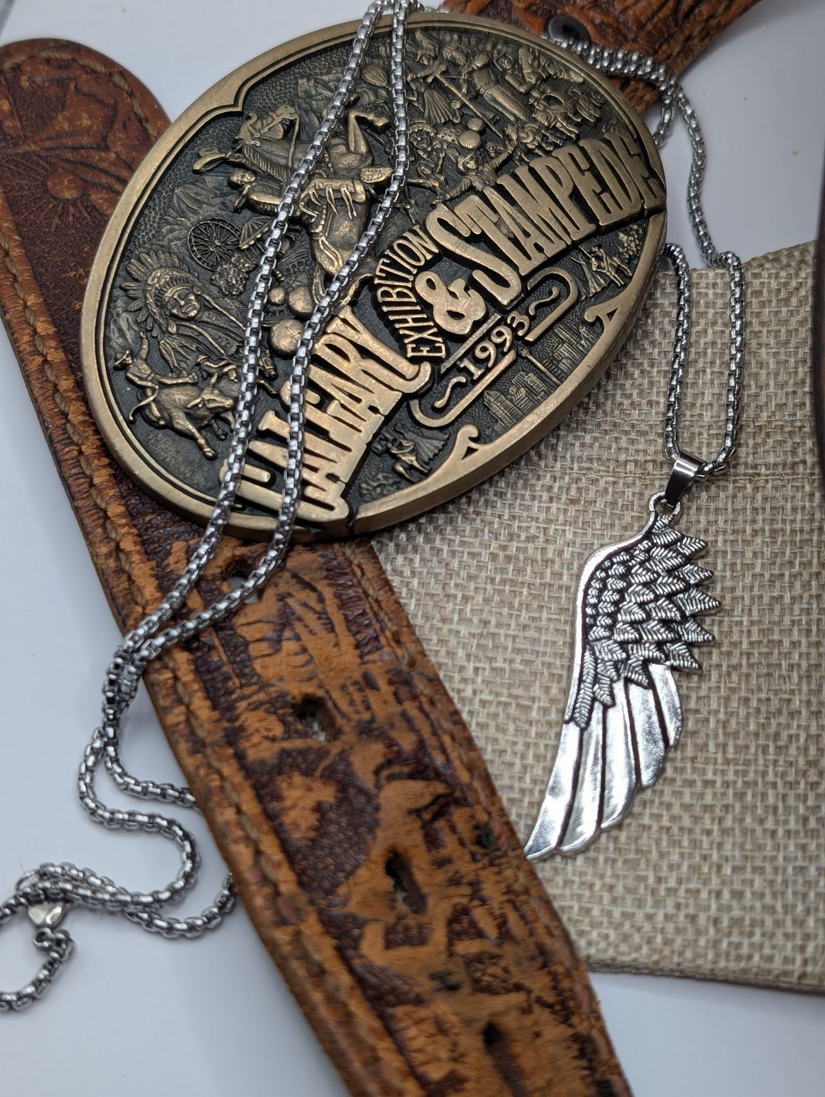 Large Single Feather Necklace