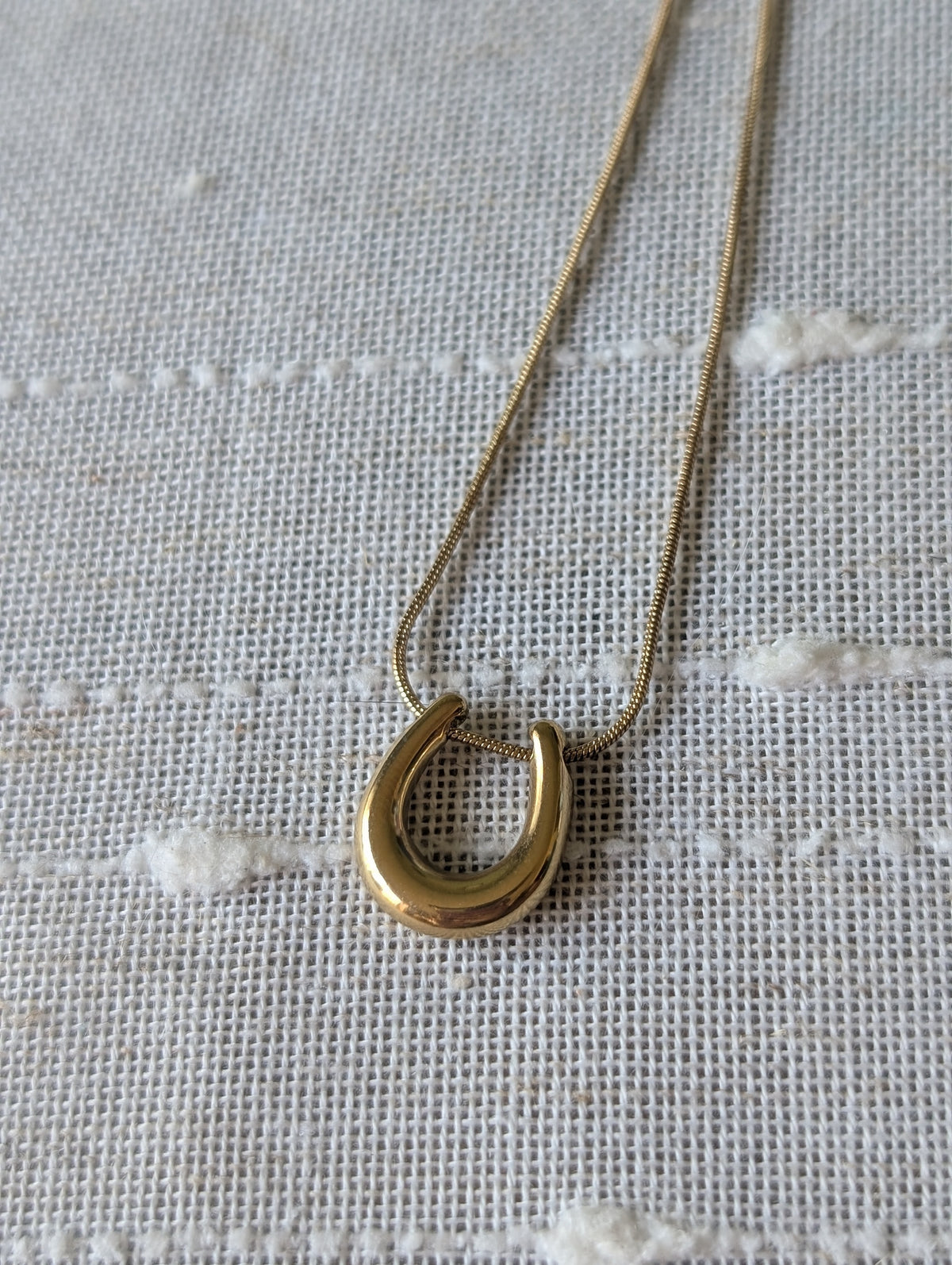 Bullseye horseshoe necklace