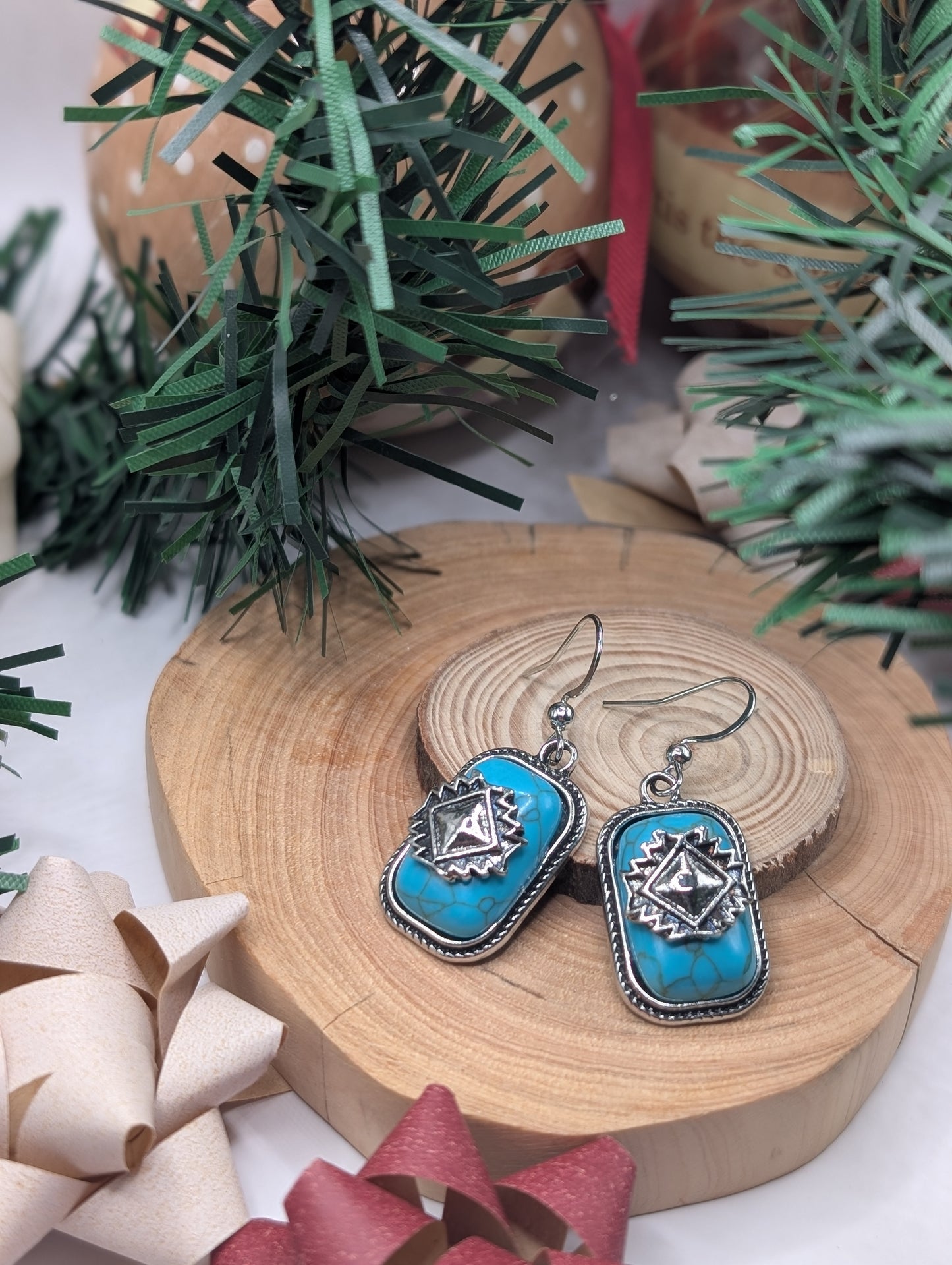 Aces High Turquoise Earrings