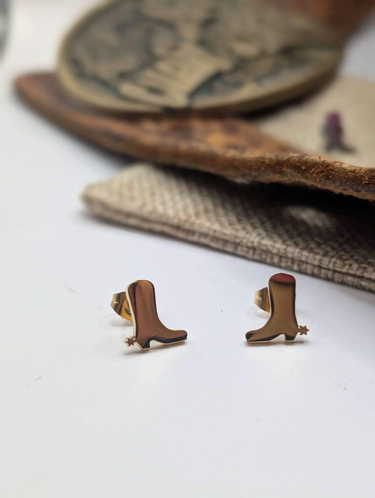 Cowboy Boot Stud Earrings