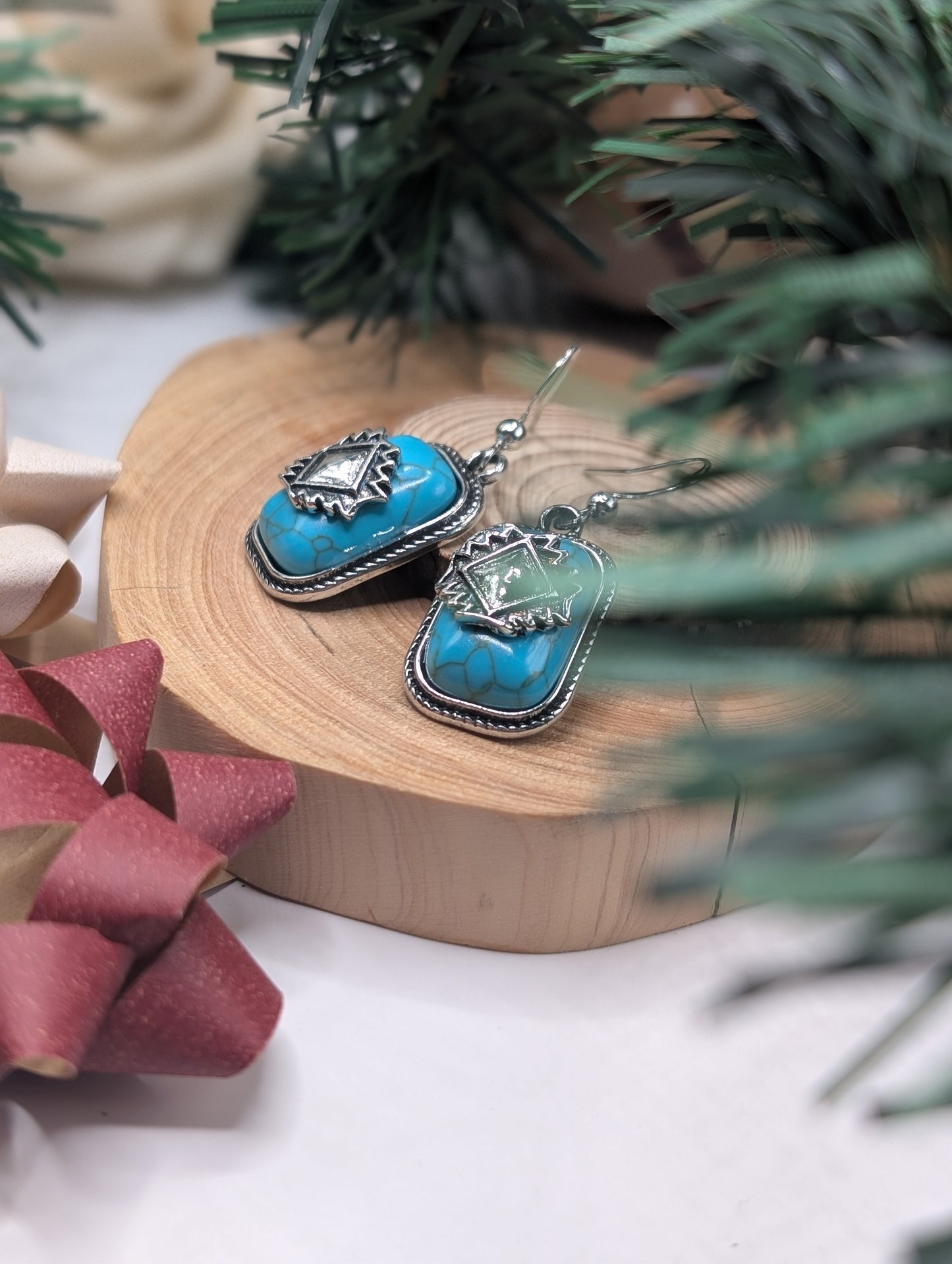 Aces High Turquoise Earrings